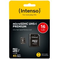 Micro SDHC kártya 16 GB CL10, UHS-1 PREMIUM + Adap